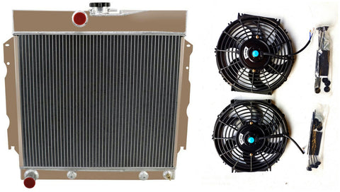 GPI Aluminum Radiator& fans FOR  1963-1969 Dodge MOPAR CAR   Plymouth Valient V8 1963 1964 1965 1966 1967 1968 1969