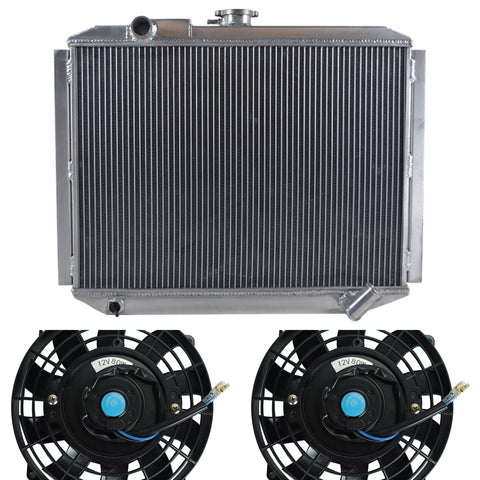 GPI Aluminum Radiator + Fan For Mitsubishi Pajero/Mentero L04-G/L041G-L049G V12V-V98W