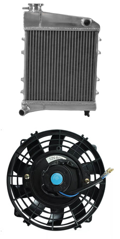 Aluminum Radiator & FAN For MINI COOPER S,ONE,CLUBMAN,1275GT,850/998/1098/1275 CC 1959-1990