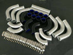 GPI  3" 76 MM Universal Black 12PCS Aluminium Turbo Intercooler Pipe Kit