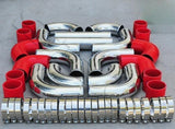 3" INCH 76mm Aluminum Universal Intercooler Turbo Piping pipe Kit & RED hose kit