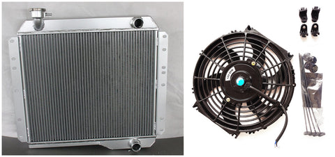 3 ROW Aluminum radiator +Fan For Land Cruiser HJ45 HJ47 H 3.6 2H 4.0 Diesel manual