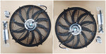 GPI 2pcs 16" 16 inch Universal Electric Radiator  /Intercooler COOLING Fan &mounting kit