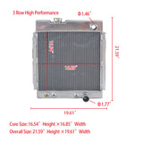 GPI 3ROWS 56mm Aluminum Radiator for 1964-1966 Ford MUSTANG V8 289 302 WINDSOR 1964 1965 1966