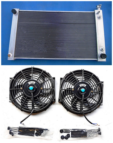 GPI Aluminum Radiator & fans FOR 1988-1995  CHEVY C/K-SERIES TRUCK 5.0L V8 AUTO AT 1988 1989 1990 1991 1992 1993 1994 1995