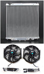 GPI Aluminum Radiator& FANS FOR 2003-2007 Ford 6.0L Powerstroke F250 F350 F450 F550 trucks equipped 2003 2004 2005 2006 2007