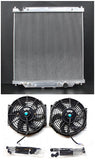 GPI Aluminum Radiator& FANS FOR 2003-2007 Ford 6.0L Powerstroke F250 F350 F450 F550 trucks equipped 2003 2004 2005 2006 2007