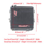 GPI 62MM 3 ROW aluminum radiator for 1988-1998 toyota HILUX LN106 LN111 Diesel   AT/MT 1988 1989 1990 1991 1992 1993 1994 1995 1996 1997 1998