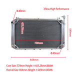 GPI Aluminum radiator for 1987-1998 Nissan GQ PATROL Y60 4.2L Petrol engine TB42S & TB42E  1987 1988 1989 1990 1991 1992 1993 1994 1995 1996 1997 1998