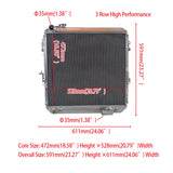 GPI aluminum radiator For 1988-1997 Toyota HILUX LN106 LN111 Diesel manual and auto AT/MT 1989 1990 1991 1992 1993 1994 1995 1996