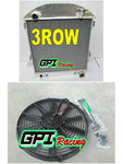 GPI 3core radiator+16''fan FOR model-T chev Bucket ford GRILL SHELLS 1917-1927 HOTROD 1917 1918 1919 1920 1921 1922 1923 1924 1925 1926 1927