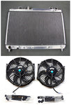 Aluminum Radiator & fans for 1995-2001 Toyota Townace SBV KR42/43R / Spacia SR40 Van AT 1995 1996 1997 1998 1999 2000 2001