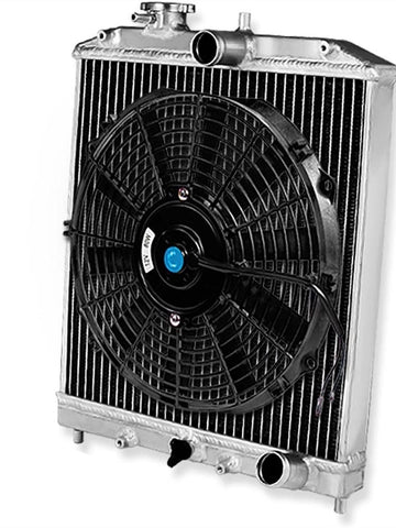 GPI Aluminum Radiator  +FAN for 1992-2000 Honda CIVIC EG EK B16 B18 1992 1993 1994 1995 1996 1997 1998 1999 2000