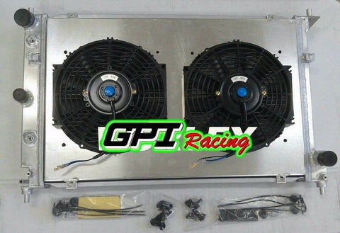 GPI 26mm Aluminum Radiator+Shroud +fans For 2002-2008 Ford Falcon BA BF V8 Fairmont XR8 & XR6 Turbo  AT/MT 2002 2003 2004 2005 2006 2007