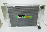 GPI 3core Aluminum Radiator &fan for Mazda RX2 RX3 RX4 RX5 RX7   without Heater pipe MT