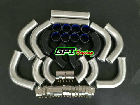 GPI 2.25" 57 MM 12PCS Aluminum Universal Intercooler Turbo Piping pipe Kit