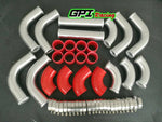 GPI 2.5" 64mm 12PC Aluminum Universal Intercooler Turbo Piping pipe Kit & Red hoses kits