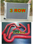 GPI 3 row Aluminum Radiator + HOSE for 1988-1997 Holden Commodore VN VG VP VR VS V6 3.8L 1989 1990 1991 1992 1993 1994 1995 1996