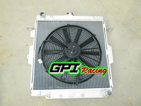 GPI Aluminum Radiator +Fan For Toyota Land Cruiser HZJ70/HZJ73/HZJ77 1HZ 4.2L DIESEL