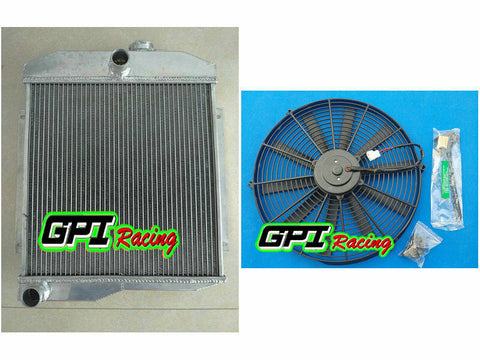 GPI Aluminum radiator +FAN Fit JEEP 1955 - 1971  CJ5 CJ6 DJ5 DJ6 F4  1955 1956 1957 1958 1959 1960 1961 1962 1963 1964 1965 1966 1967 1968 1968 1970 1971