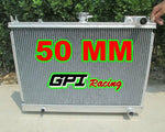 GPI 50MM Aluminum Radiator +2xfan for Nissan Pintara Skyline R31 MT 1986-1993 1986 1987 1988 1989 1990 1991 1992 1993