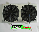 GPI Aluminum Radiator Shroud  &fan FOR Nissan Silvia S13 SR20DET 1989-1994 1989 1990 1991 1992 1993 1994 MT