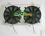 GPI Aluminum Radiator Shroud  &fan FOR Nissan Silvia S13 SR20DET 1989-1994 1989 1990 1991 1992 1993 1994 MT