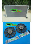 GPI ALUMINUM RADIATOR &FAN 1999-2002 Volkswagen Golf MT Turbo MK4 Dual Pass 1999 2000 2001 2002