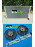 GPI ALUMINUM RADIATOR &FAN 1999-2002 Volkswagen Golf MT Turbo MK4 Dual Pass 1999 2000 2001 2002