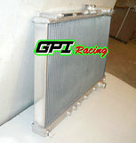 GPI 52MM aluminum radiator +FAN for MITSUBISHI EVO1/2/3 Lancer EVO 1 2 3 Race  I II III