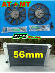 GPI Aluminum Radiator + 2 X FANS For 1977-1984 Ford Falcon V8 6 cylinderl XC XD XE XF FAIRLANE ZH/ZJ/ZK/ZL Manual / auto 1977 1978 1979 1980 1981 1982 1983 1984