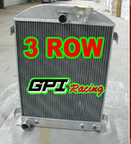 GPI 64mm 3core aluminum radiator + Fan for 1932 Ford Hiboy Hi-Boy Ford engine