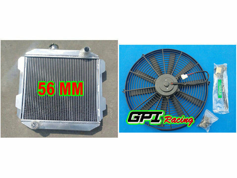 GPI Aluminum Radiator &Fan FOR FORD CAPRI II MK1 2600/2800 V6 LHD 1971-1977 1971 1972 1973 1974 1975 1976 1977