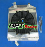 GPI Aluminum Radiator   &FAN  FOR Radtec Jaguar XK150 Roadster DHC FHC1950S 1957-1960 1957  1958 1959 1960