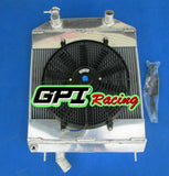 GPI Aluminum Radiator   &FAN  FOR Radtec Jaguar XK150 Roadster DHC FHC1950S 1957-1960 1957  1958 1959 1960