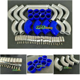 GPI 2.5" 64mm 12PCS  Aluminum Universal Intercooler Turbo Piping pipe Kit Blue