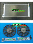 GPI Alloy Aluminum Radiator & Fans for 1994-1998 Ford Probe ST/SU/SV V6 2.5L 1994 1995 1996 1997 1998