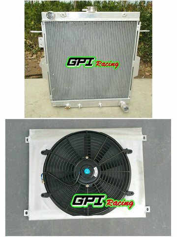 GPI Aluminum Radiator +Shroud +Fan Fits Toyota Land Cruiser HZJ70/HZJ73/HZJ77 1HZ 4.2L DIESEL