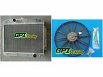 GPI 62MM Mercury W/Chevy 350 5.7 V8 M/T 1949 1950 1951 aluminum radiator & FAN for