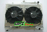 GPI 52MM Aluminum Radiator &shroud+fan for Nissan Skyline R33 R34 GTR GTST RB25DET 1994-1998 1994 1995 1996 1997 1998