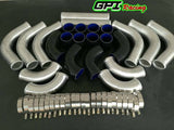 GPI  3" 76 MM Universal Black 12PCS Aluminium Turbo Intercooler Pipe Kit