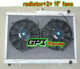 GPI Aluminum Radiator & FAN for Nissan Skyline R33 R34 GTR GTST RB25DET MT   1993 1994 1995 1996 1997 1998 1999 2000 2001 2002 2003 2004 2005 2006