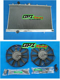 GPI Aluminum Radiator &Fans for Mitsubishi Lancer EVO 4 5 6 IV V VI 1996-2001 1996 1997 1998 1999 2000 2001 Manual