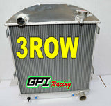 GPI 64mm ALUMINUM RADIATOR FOR FORD MODEL T BUCKET CHEVY ENGINE 1917-1927 AT 1917 1918 1919 1920 1921 1922 1923 1924 1925 1926 1927