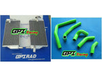 GPI aluminum Radiator +blu HOSE for Honda CR250R CR250 CR 250R 2002-2004 2002 2003 2004
