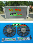 GPI 56MM Aluminum Radiator +Fans For 1988-1994 Ford Falcon EA/EB/ED 3.2/3.9 L6 XR6/XR8 AUTO