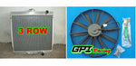 GPI aluminum Radiator &fan for FORD Falcon XR XT XW XY Windsor Engine 289 302 351 AT