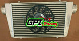 GPI FMIC Aluminum Intercooler & Fan 450X300X70mm Inlet/Outlet 76mm 3" Tube & Fin