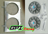 GPI Aluminum Radiator Shroud +FAN FOR Nissan Skyline GTR/GTS-T/GTT BCNR33/ECR33/ER34 RB25DET/RB26  MT RB25/RB26