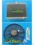 GPI Aluminum radiator +FAN for Volvo Amazon P1800 B18 B20 engine GT M/T 1959-1970 1959 1960 1961 1962 1963 1964 1965 1966 1967 1968 1969 1970